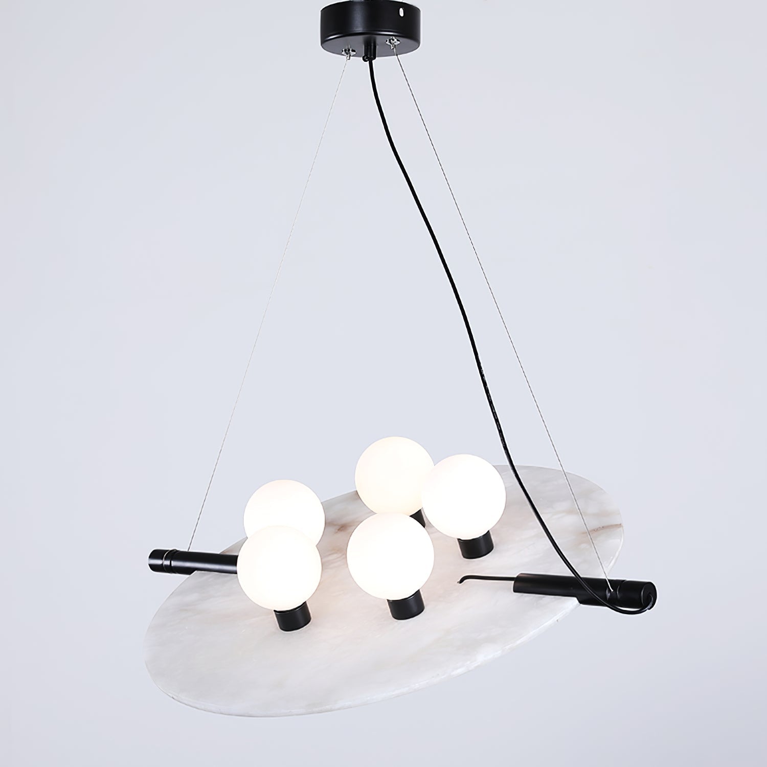 Vasila Postmodern Luxury Metal Alabaster Pendant Lamp - Letslighting