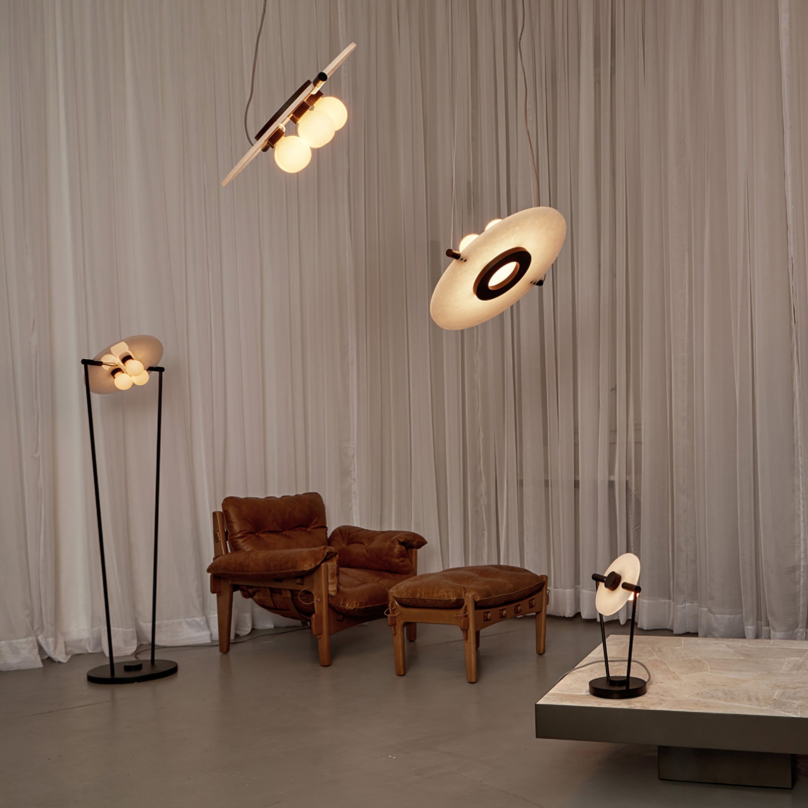 Vasila Postmodern Luxury Metal Alabaster Pendant Lamp - Letslighting