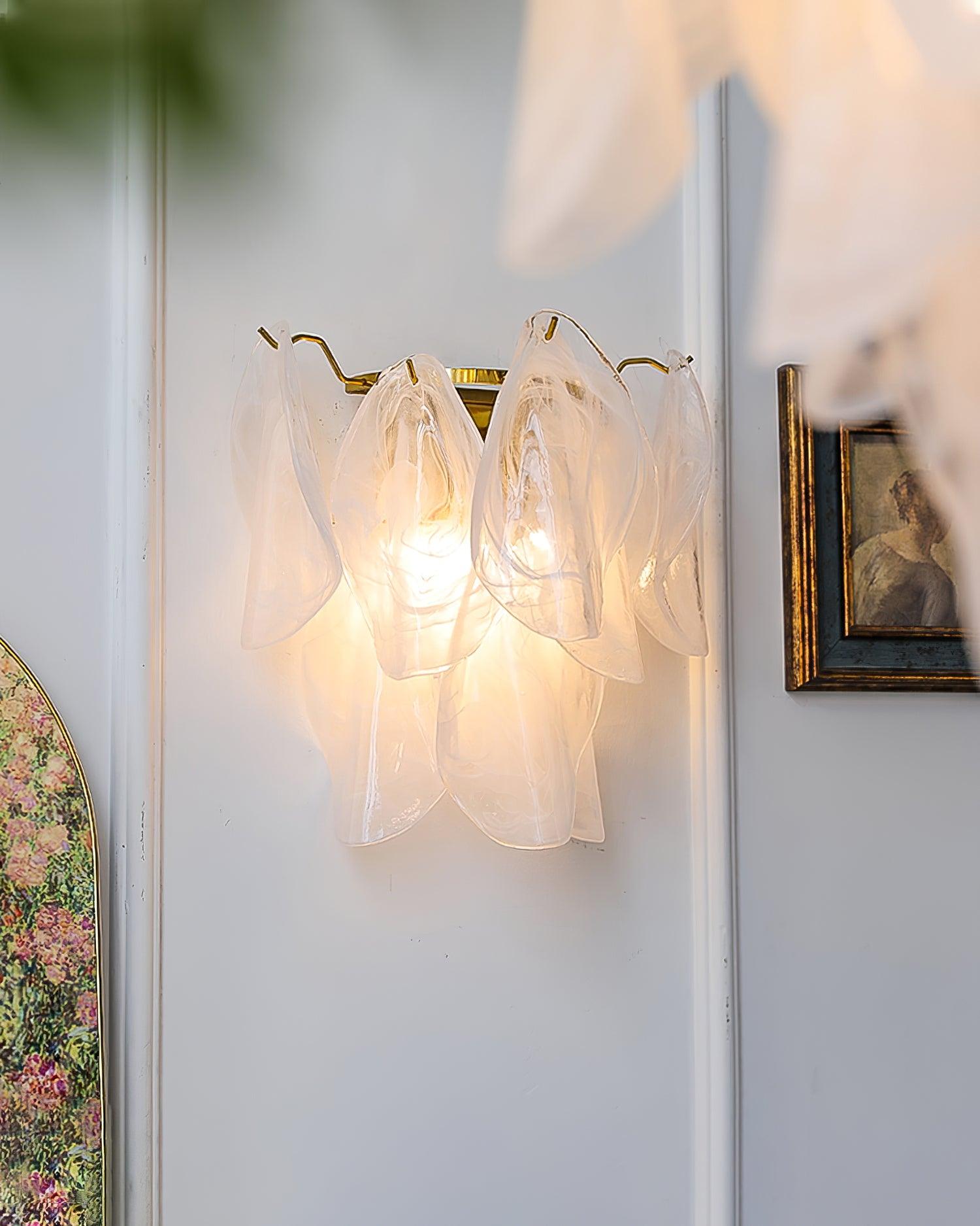 Evelo Petal Glass Wall Lamp - Letslighting