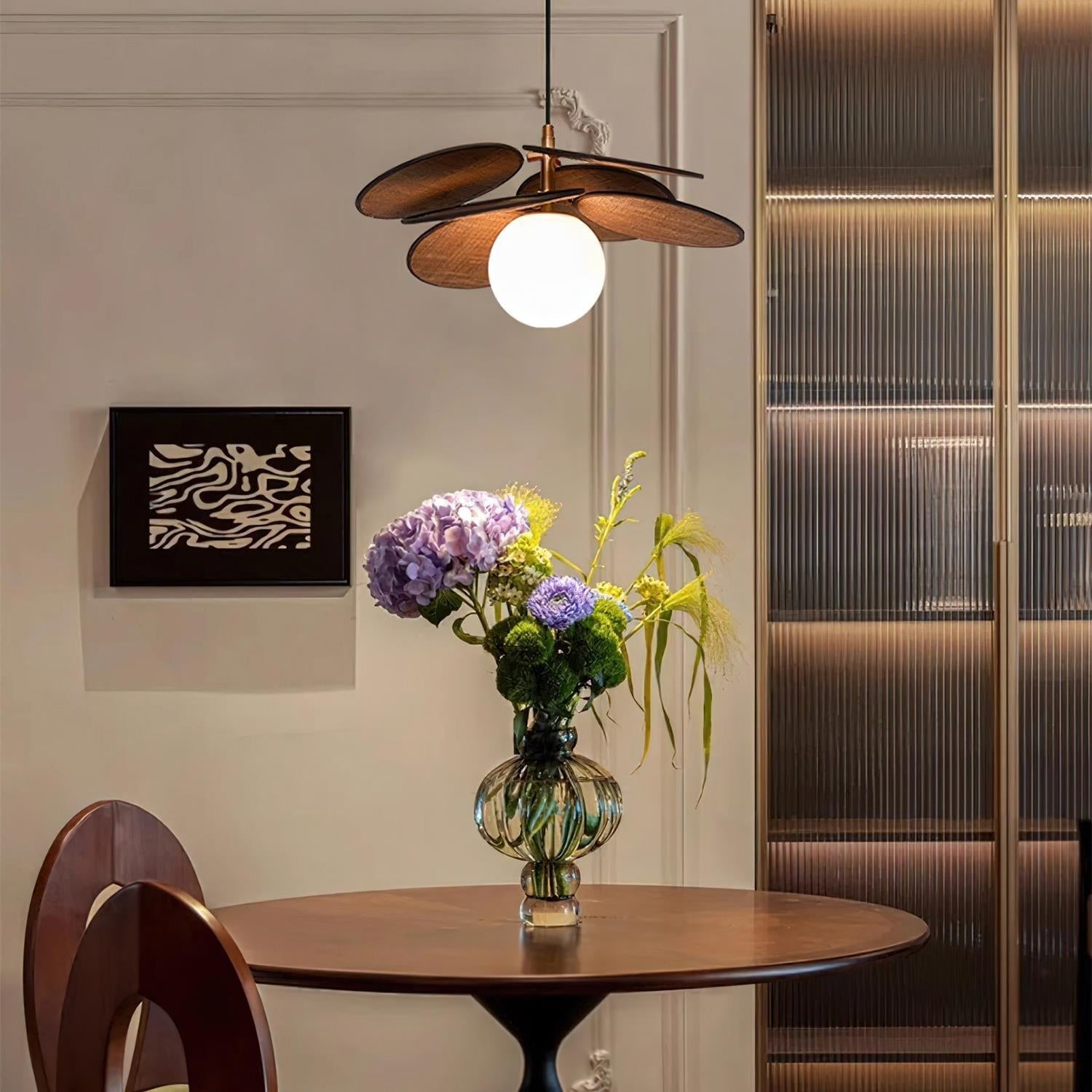 Florin Wooden Petal Pendant Light - Letslighting