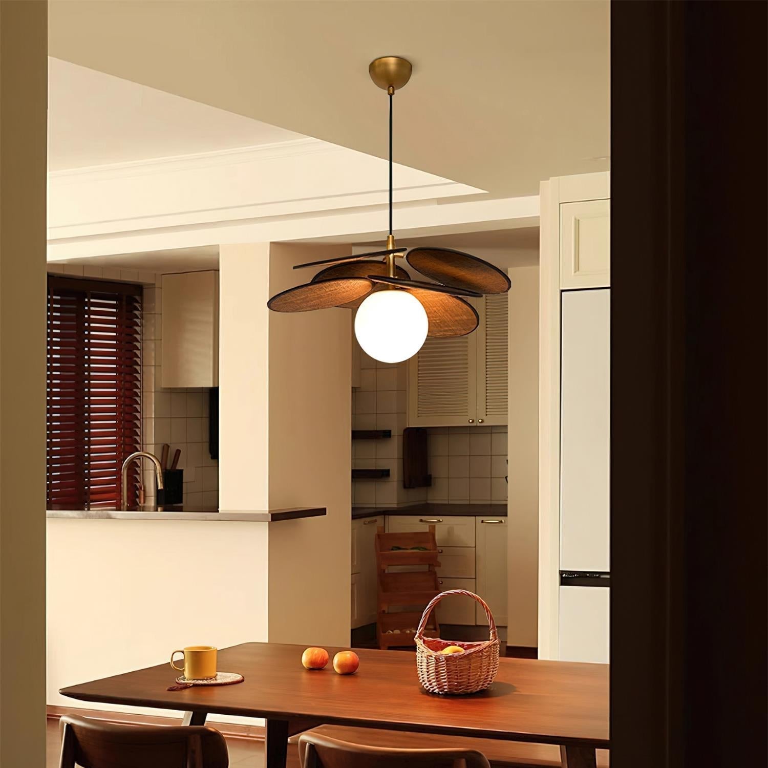 Florin Wooden Petal Pendant Light - Letslighting