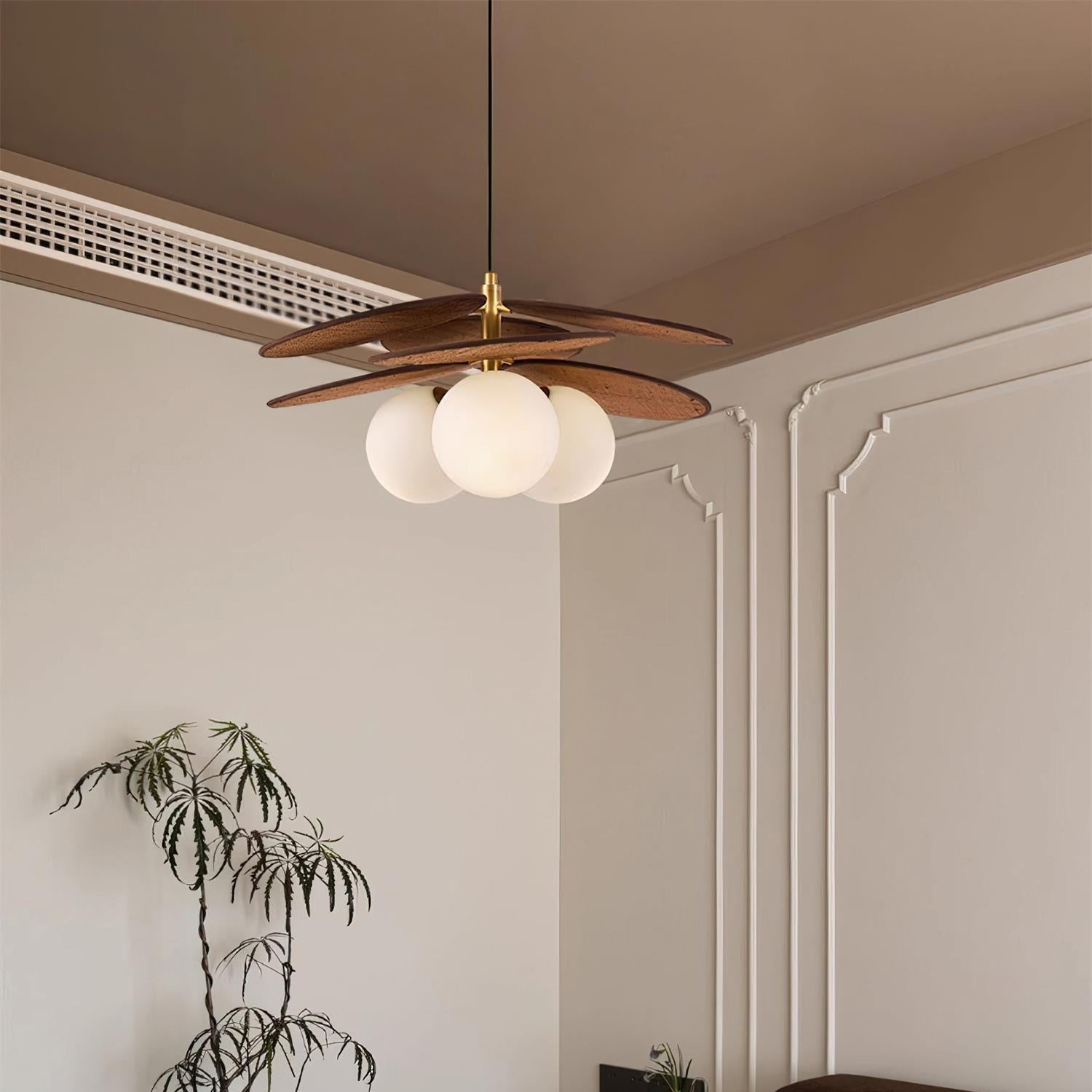 Florin Wooden Petal Pendant Light - Letslighting