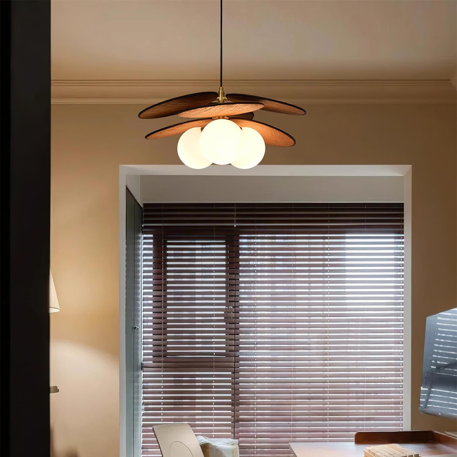 Florin Wooden Petal Pendant Light - Letslighting