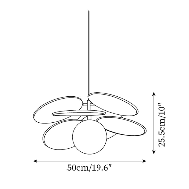 Florin Wooden Petal Pendant Light - Letslighting