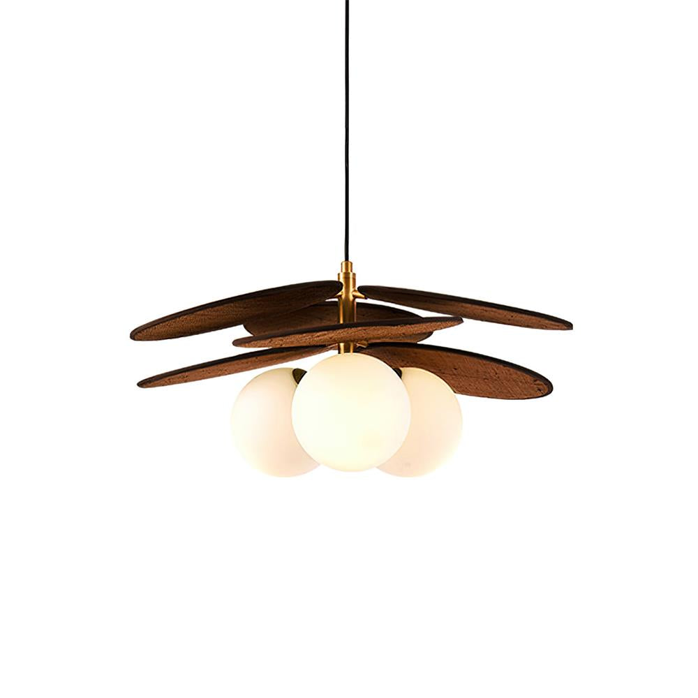 Florin Wooden Petal Pendant Light - Letslighting