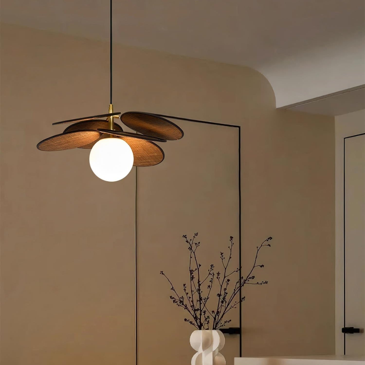 Florin Wooden Petal Pendant Light - Letslighting