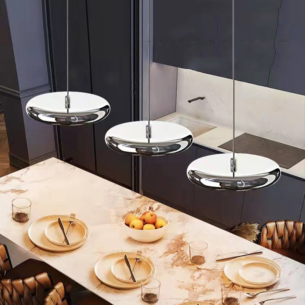 Arisha Modern LED Pendelleuchte Ring Esstisch, 3 Farbe, Metall Acryl