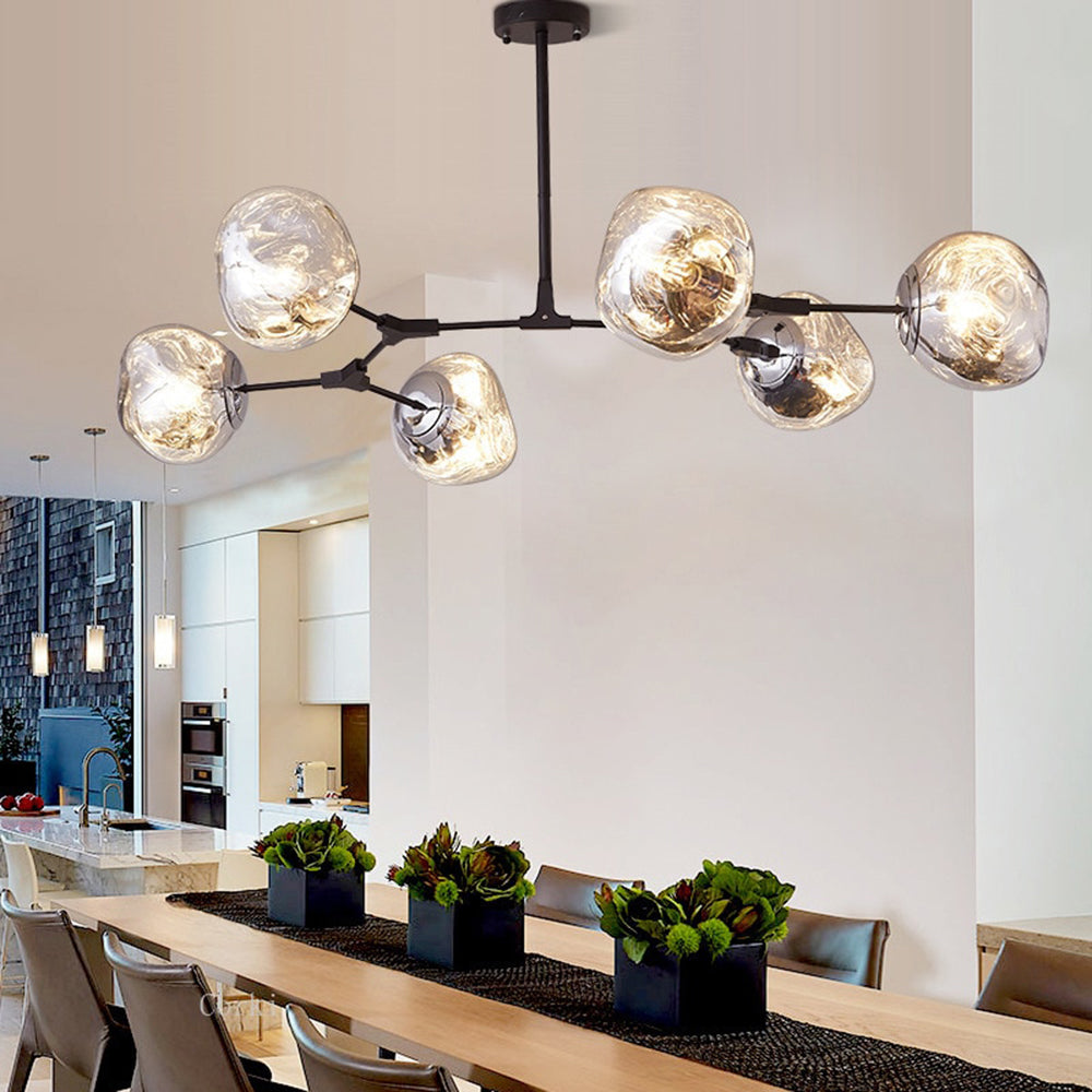 Mirza Modern Kugel LED Pendelleuchte Rosegold/Gold/Chrom Wohn/Schlafzimmer Metall&Acryl