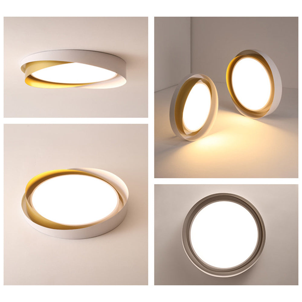 Arisha LED Deckenleuchte Modern Wohnzimmer, Gold Schwarz, Metall Acryl