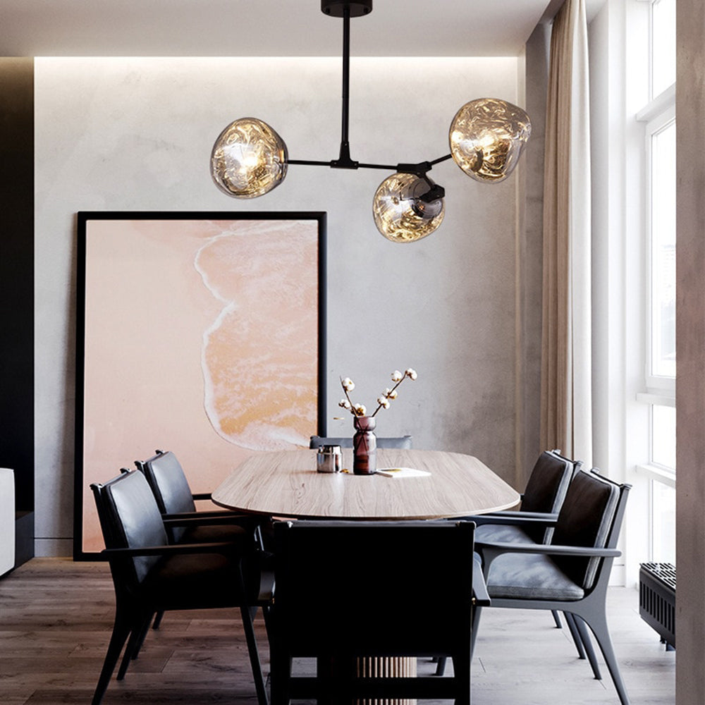 Mirza Modern Kugel LED Pendelleuchte Rosegold/Gold/Chrom Wohn/Schlafzimmer Metall&Acryl