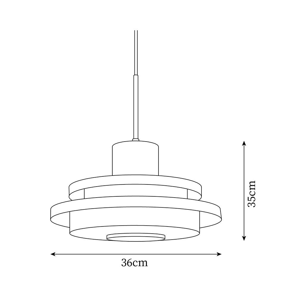Eviso Pendelleuchte Retro Rot Und Weiß Auffällig Modern-Letslighting