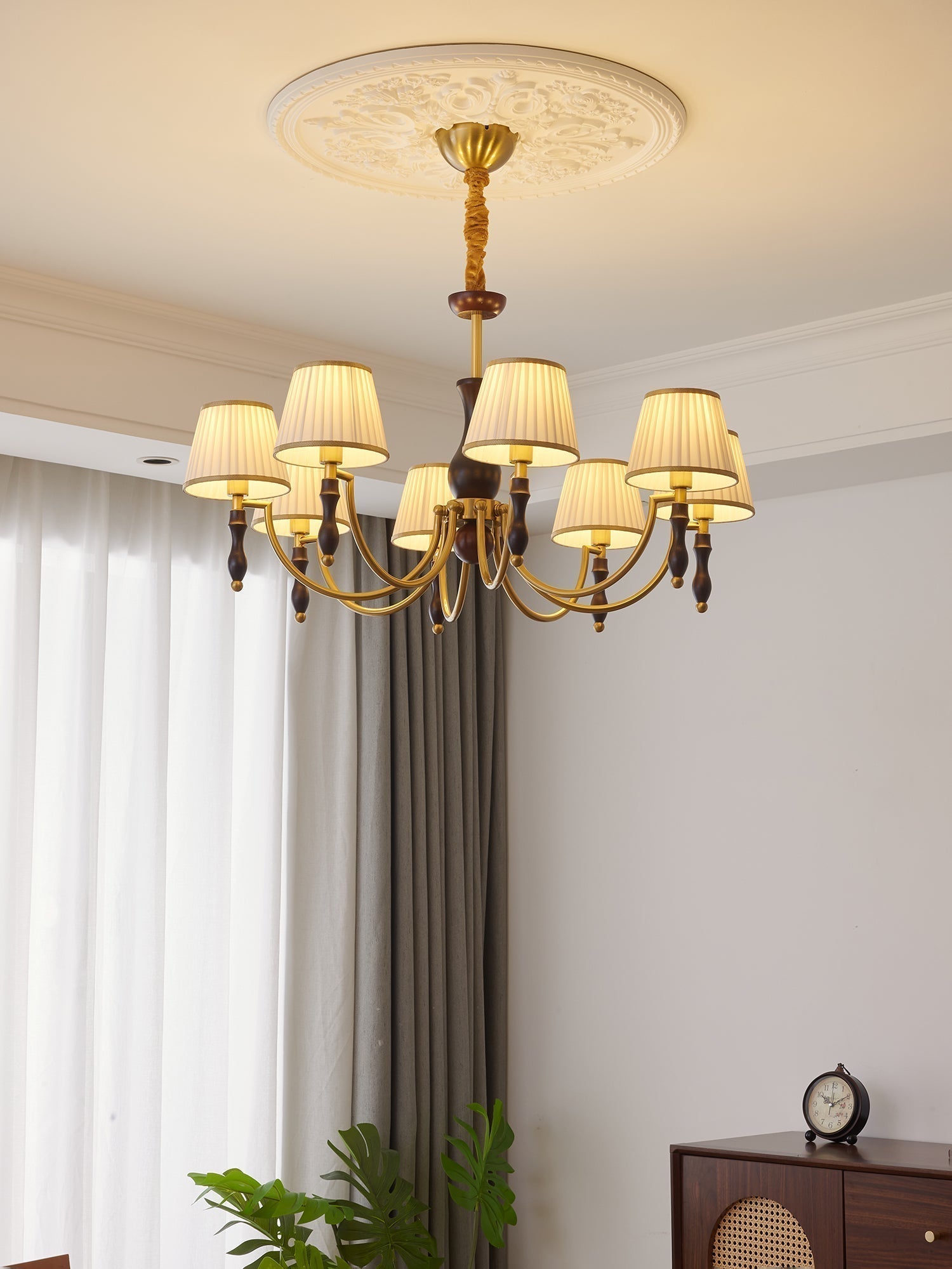 Lustra Kronleuchter Florale Schirme und Walnuss-Letslighting