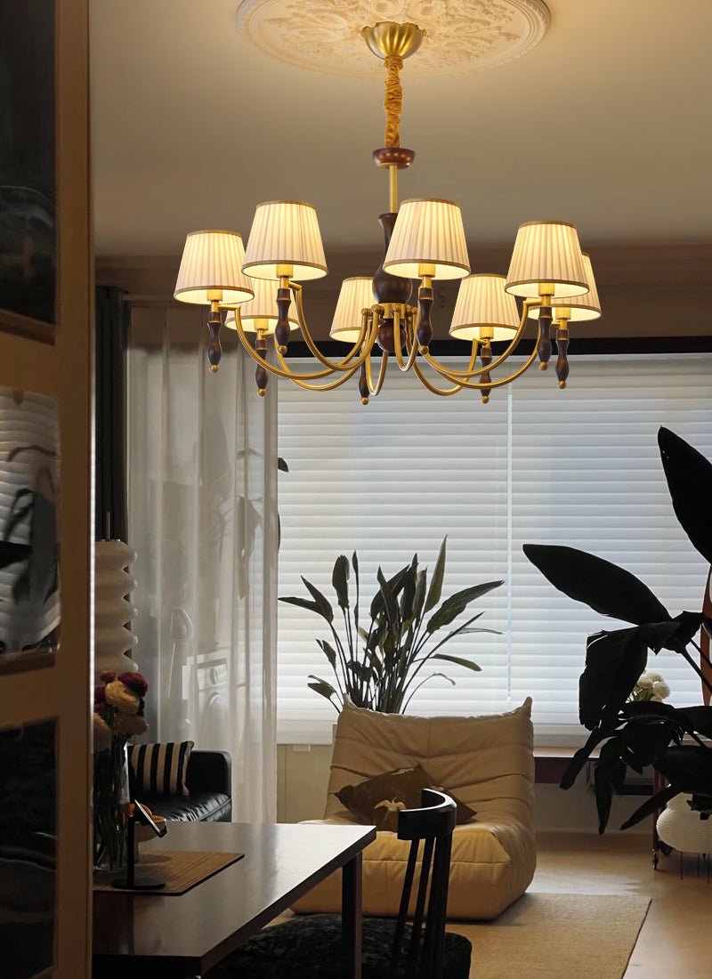 Lustra Kronleuchter Florale Schirme und Walnuss-Letslighting