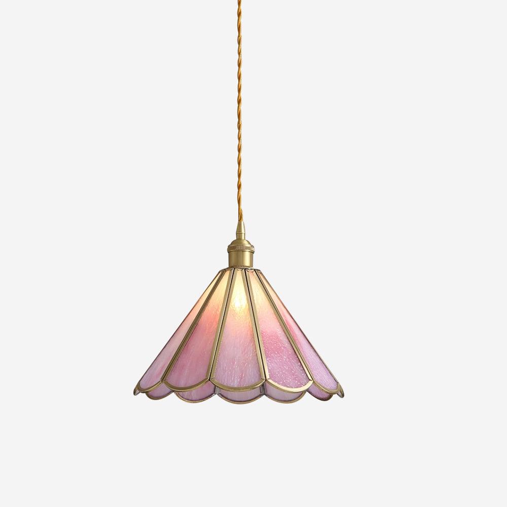 Lione Pink Stained Glass Pendant Light - Letslighting