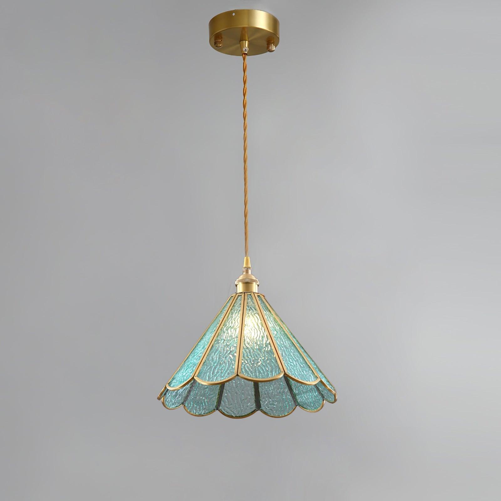 Lione Pink Buntglas-Pendelleuchte-Letslighting