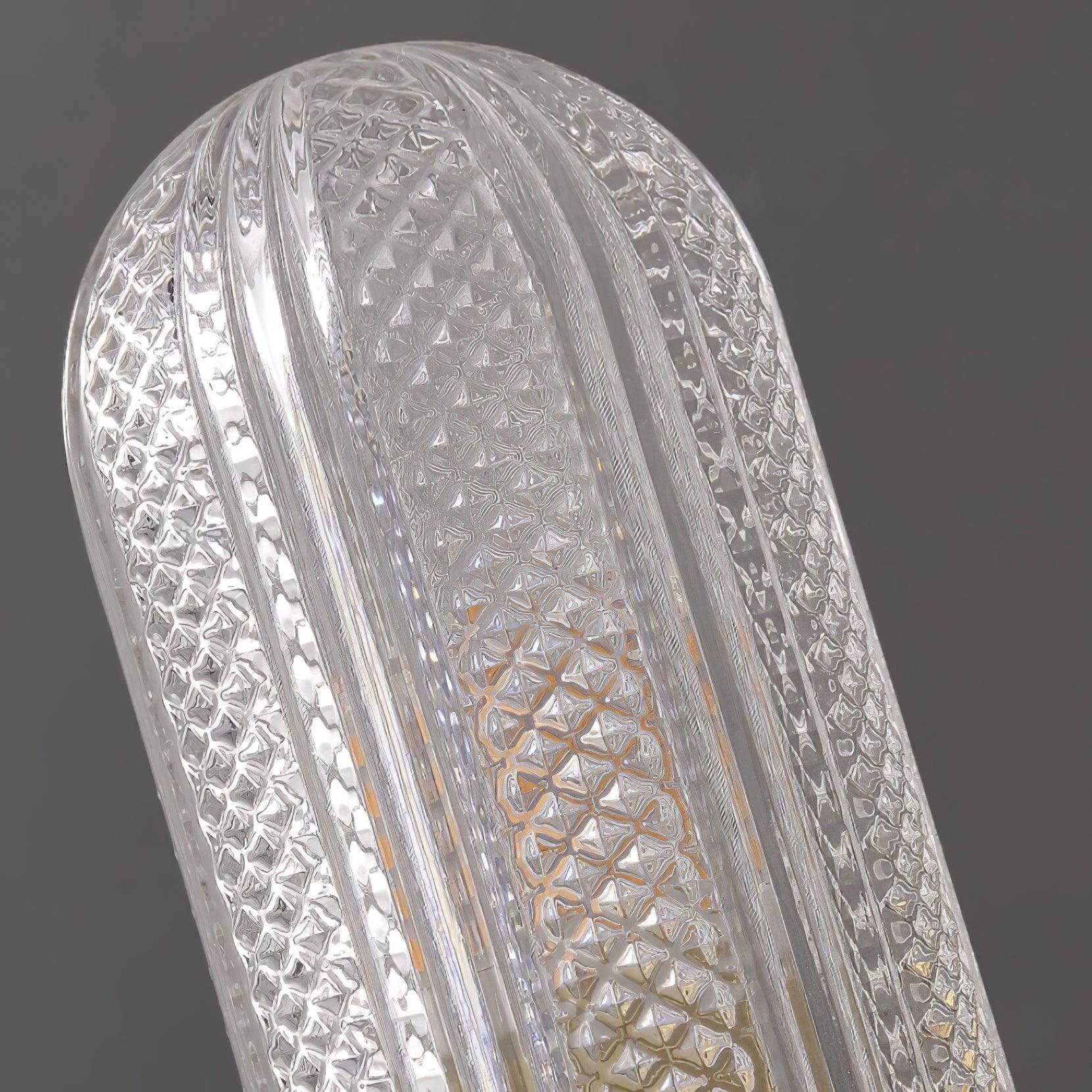 Evania Brass and Textured Glass Double Light Wall Sconce - Letslighting