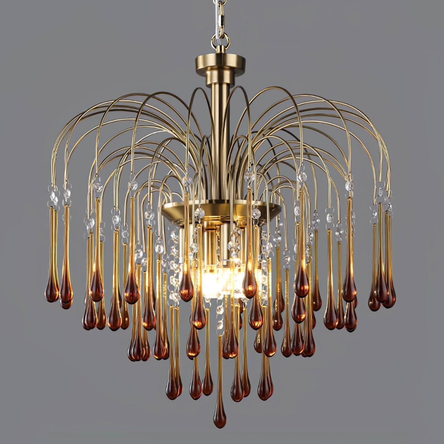 Lustra Kronleuchter Goldene Arme und Kristalle-Letslighting