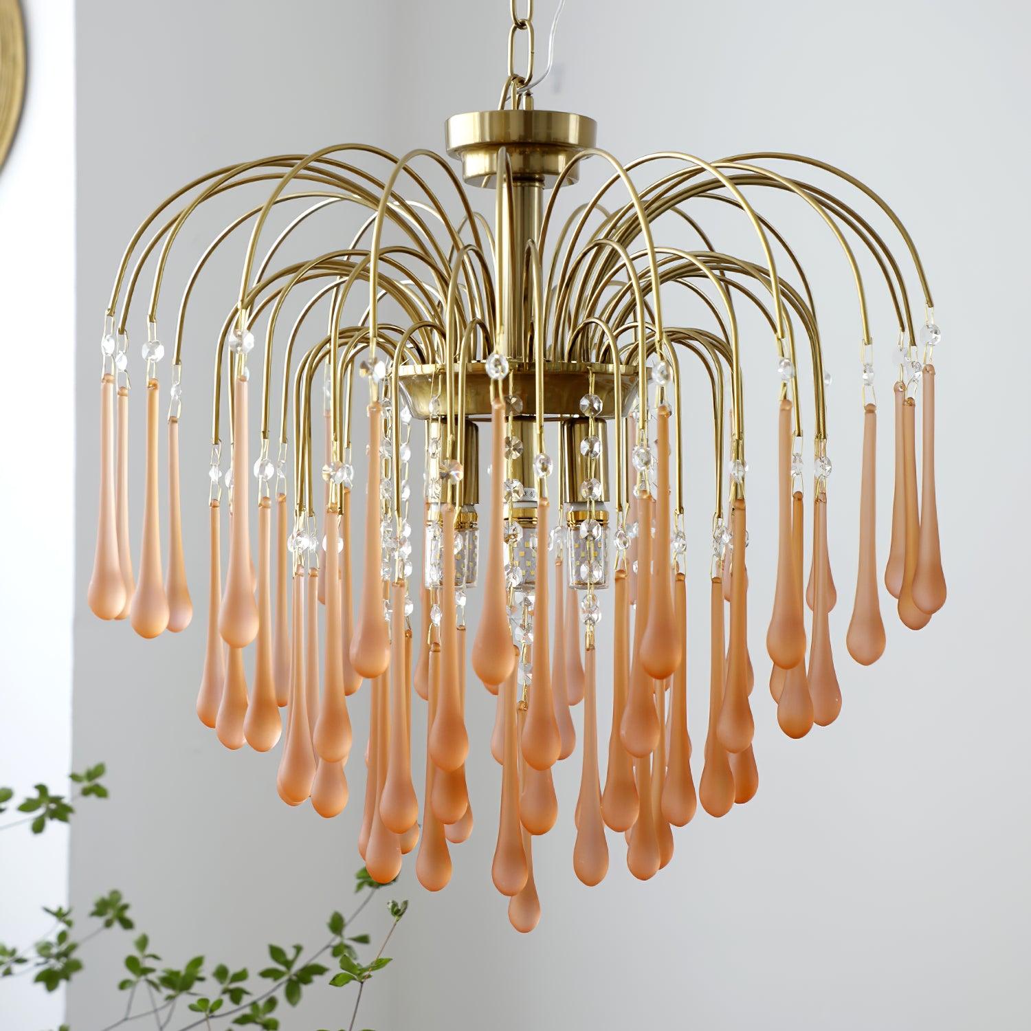 Lustra Kronleuchter Goldene Arme und Kristalle-Letslighting