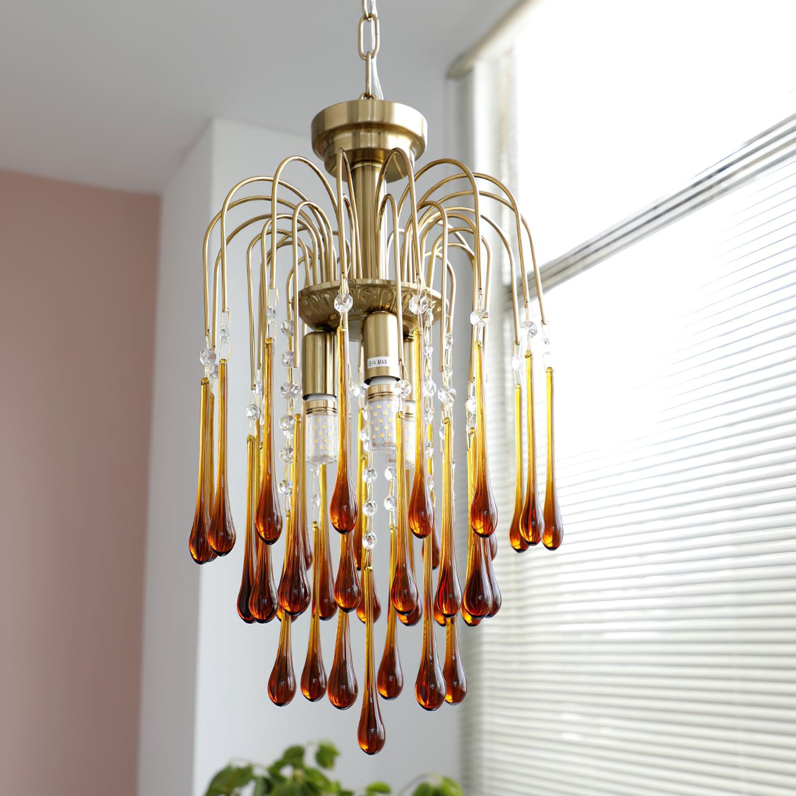 Lustra Kronleuchter Goldene Arme und Kristalle-Letslighting