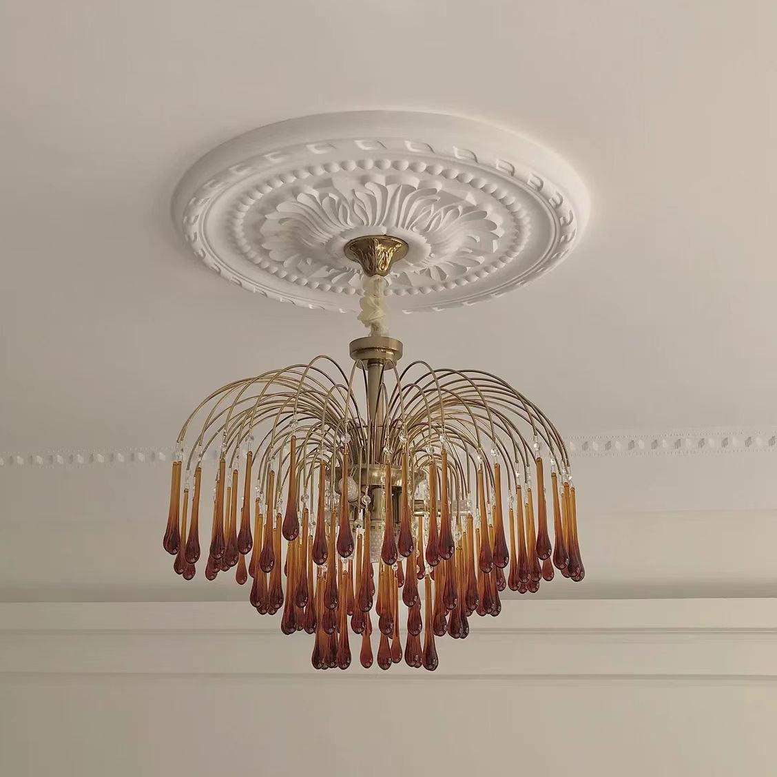 Lustra Kronleuchter Goldene Arme und Kristalle-Letslighting