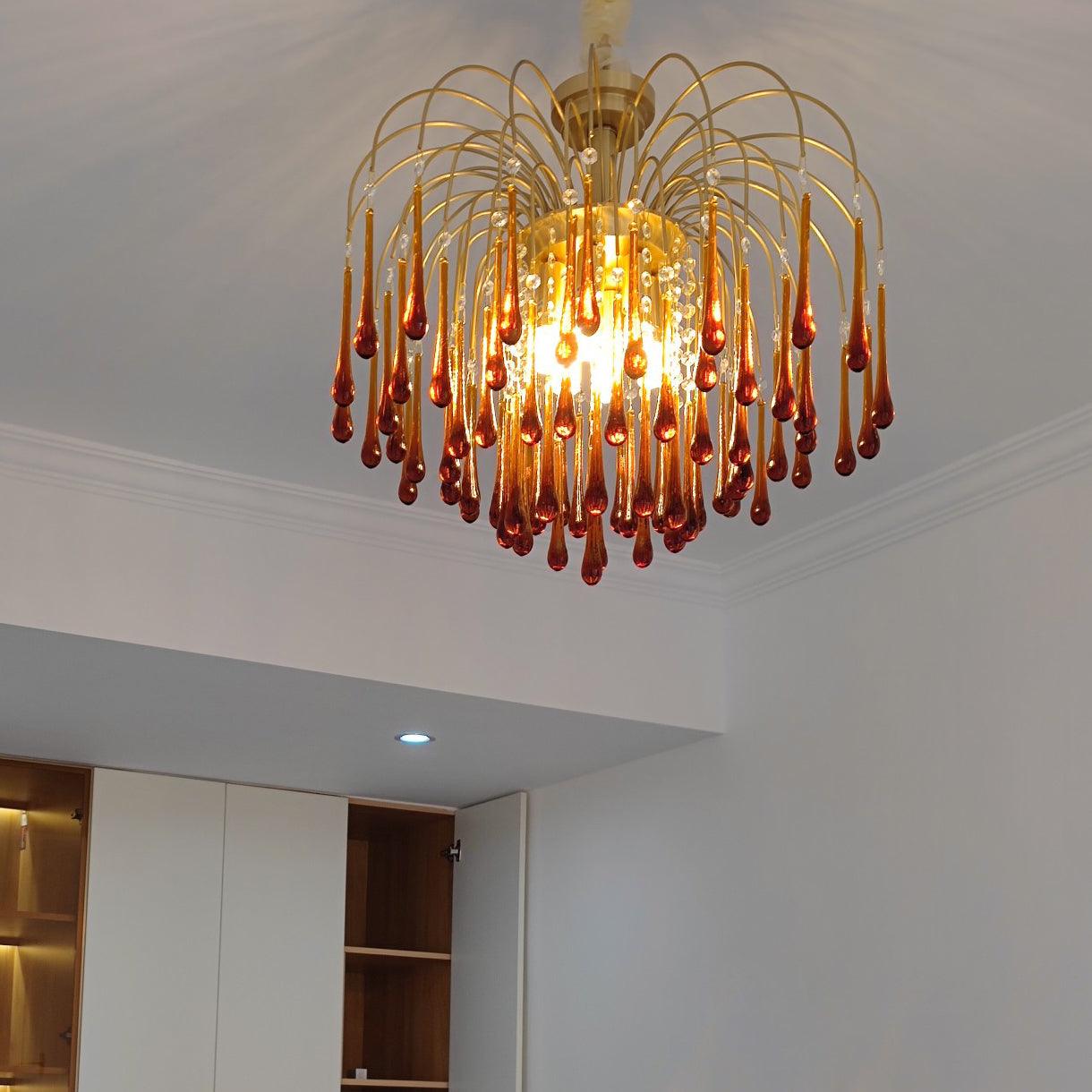 Lustra Kronleuchter Goldene Arme und Kristalle-Letslighting