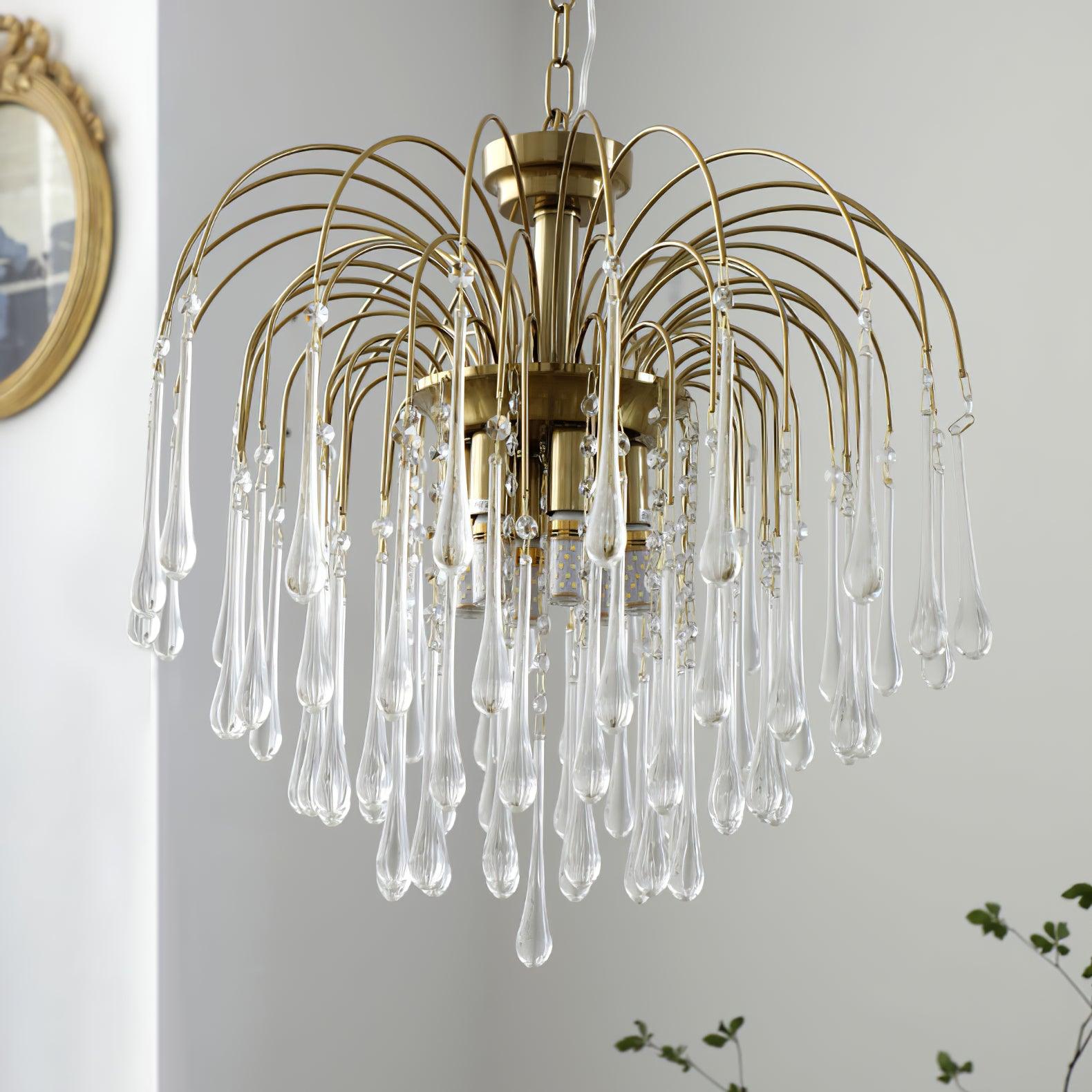 Lustra Kronleuchter Goldene Arme und Kristalle-Letslighting
