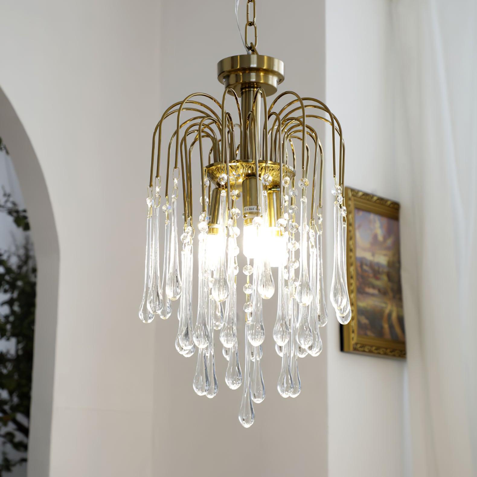 Lustra Kronleuchter Goldene Arme und Kristalle-Letslighting