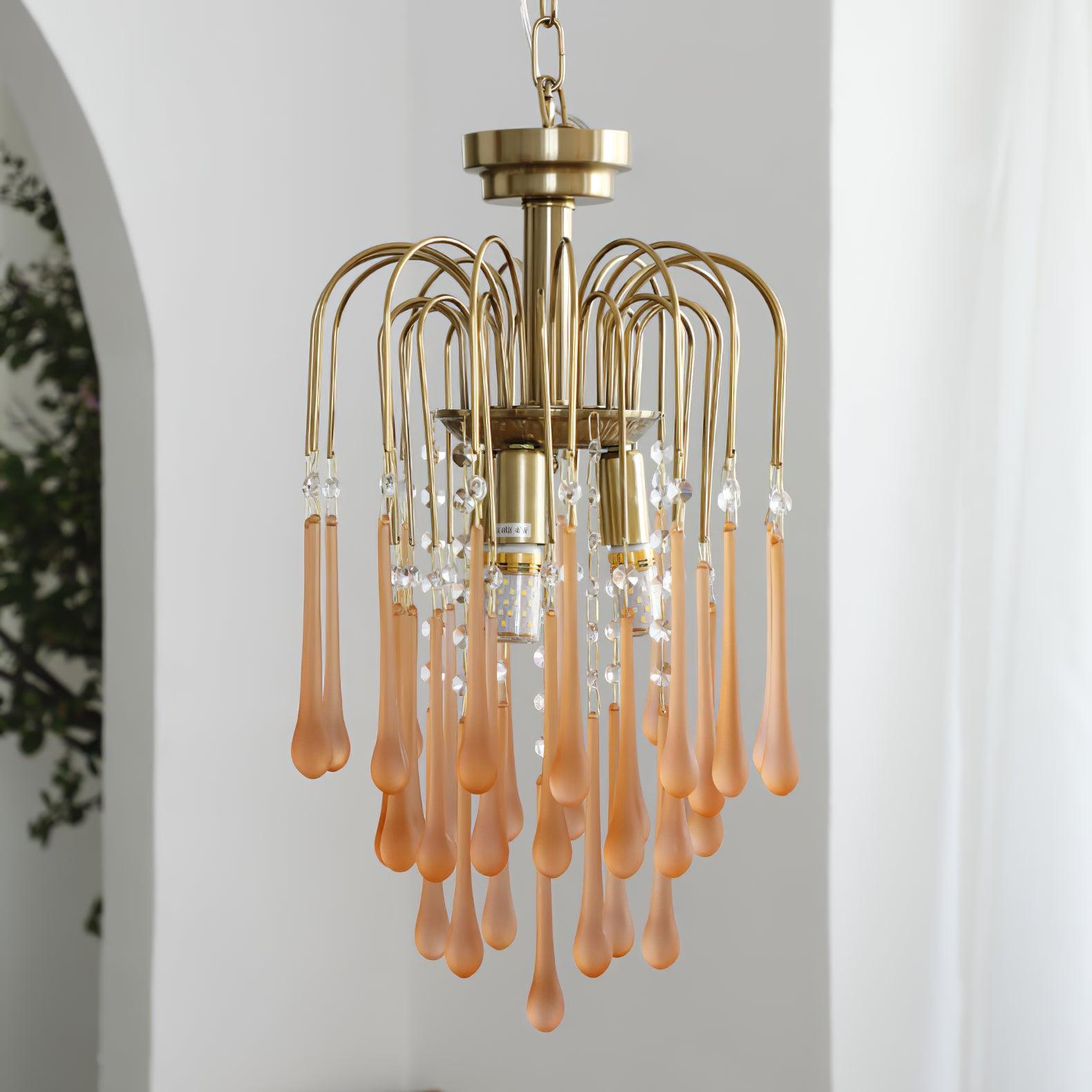 Lustra Kronleuchter Goldene Arme und Kristalle-Letslighting