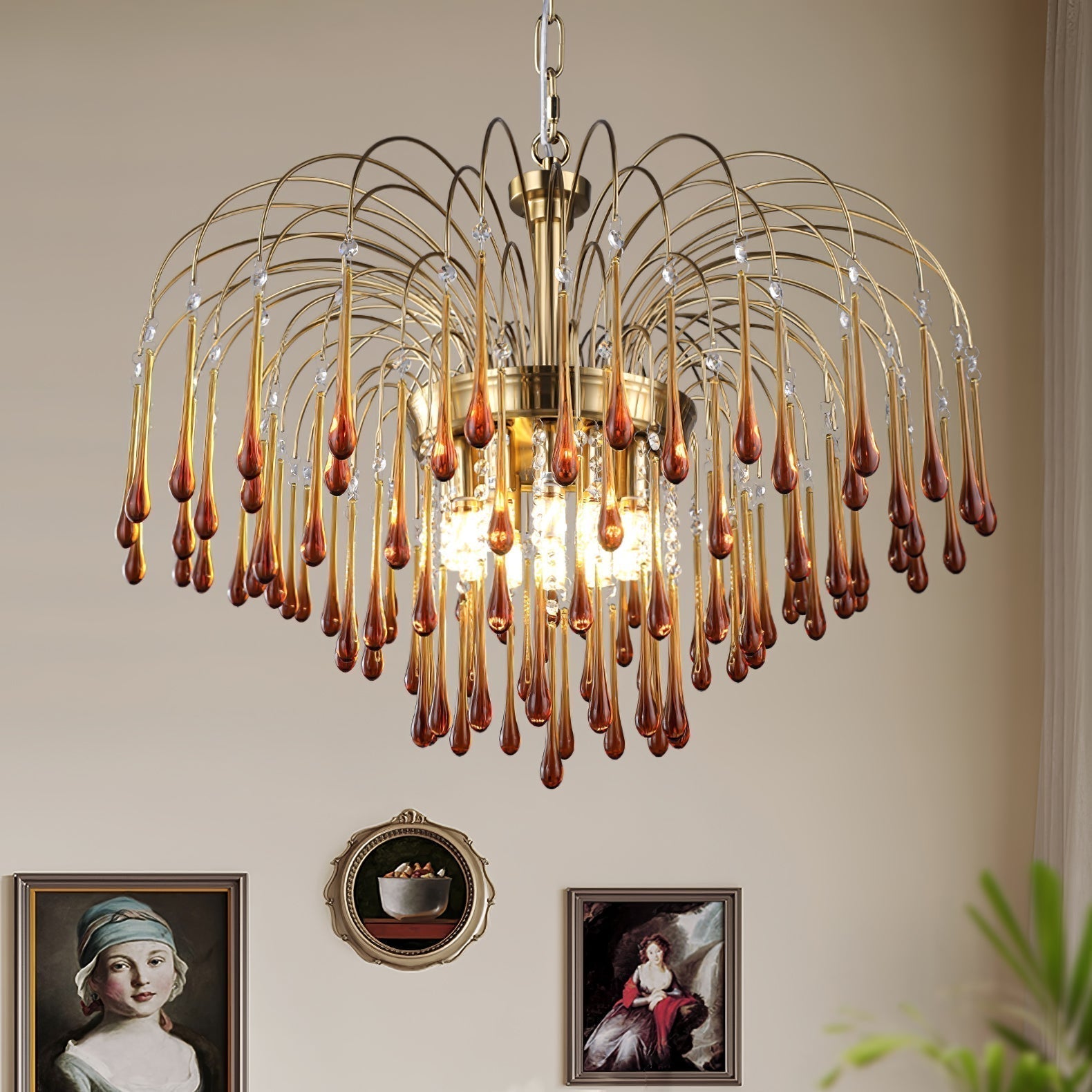 Lustra Kronleuchter Goldene Arme und Kristalle-Letslighting