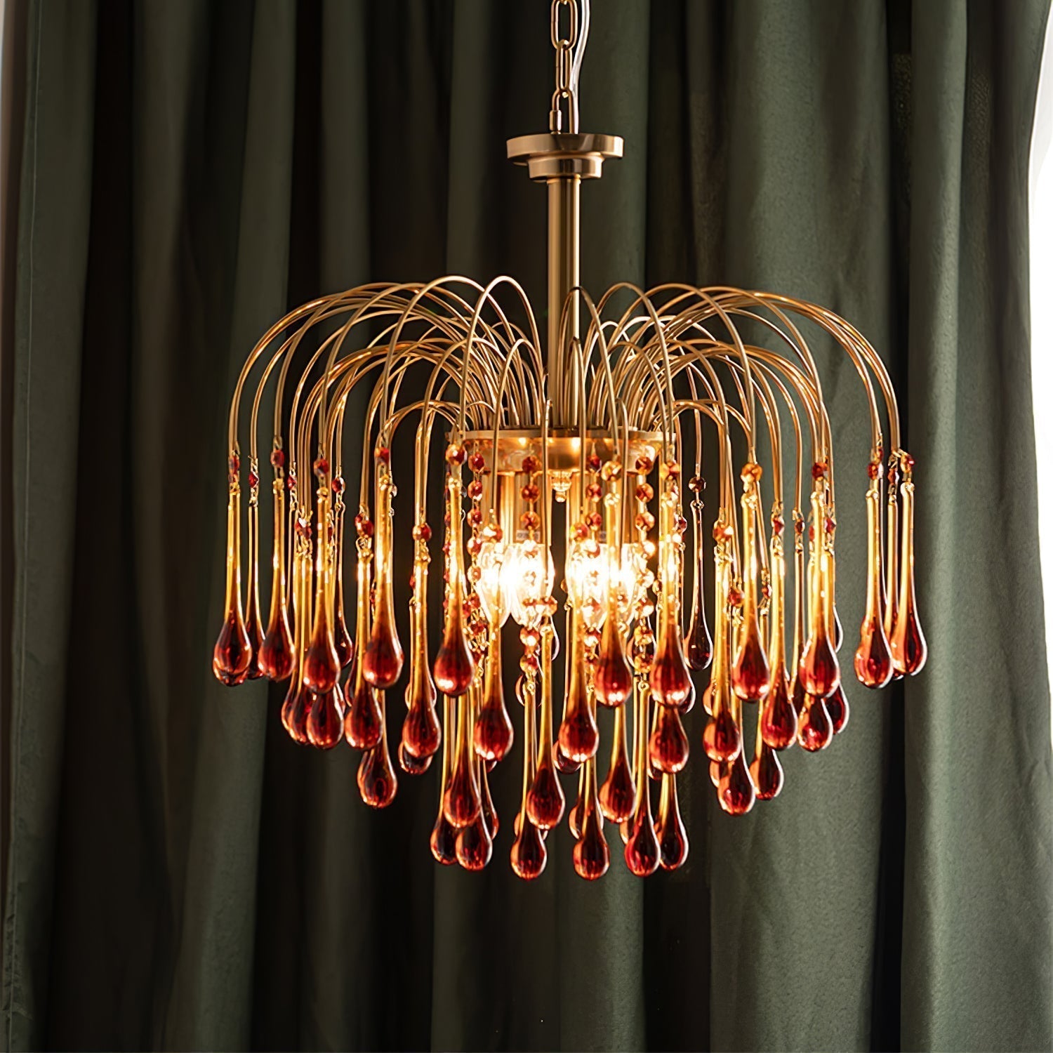 Lustra Kronleuchter Goldene Arme und Kristalle-Letslighting