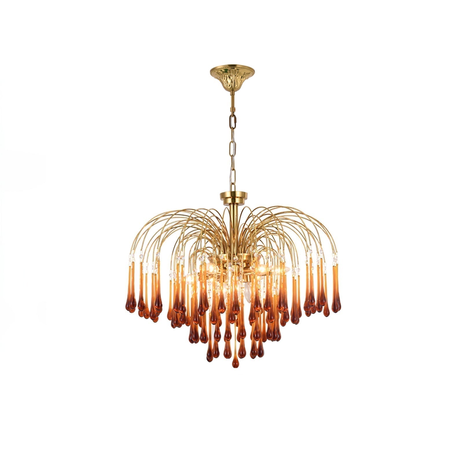 Lustra Kronleuchter Goldene Arme und Kristalle-Letslighting