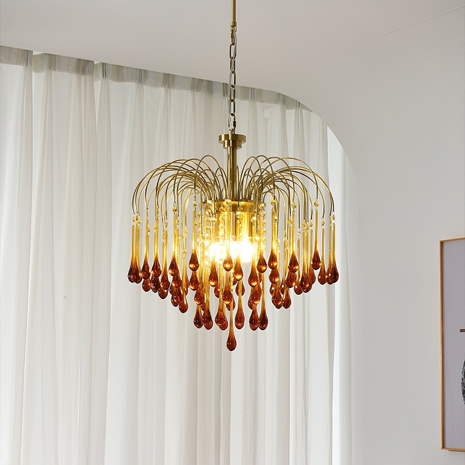 Lustra Kronleuchter Goldene Arme und Kristalle-Letslighting