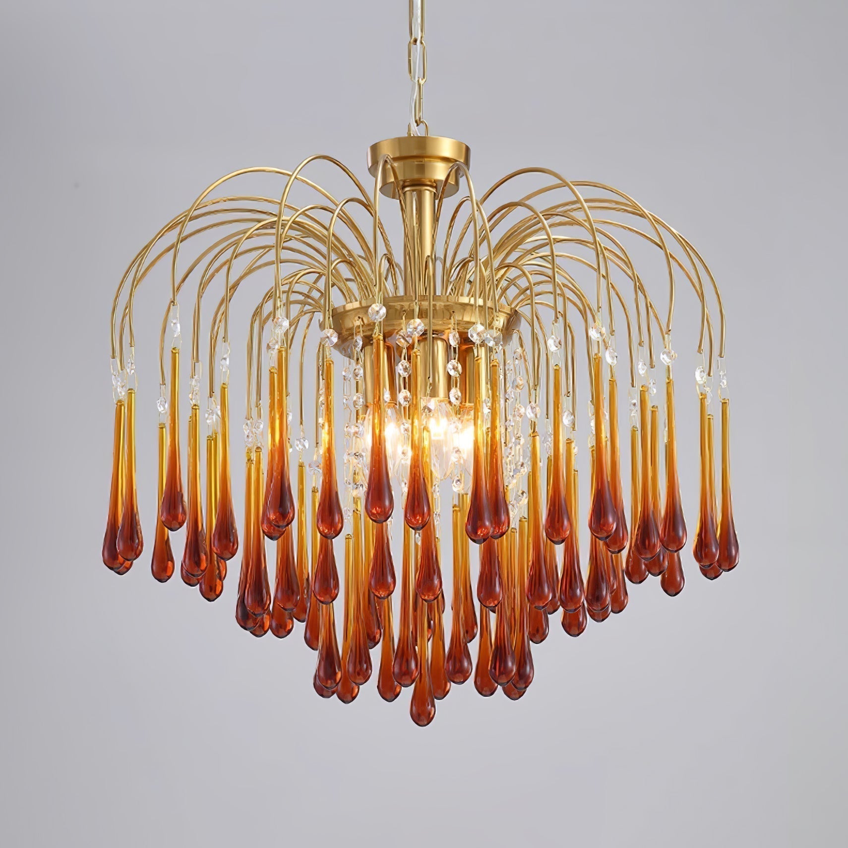 Lustra Kronleuchter Goldene Arme und Kristalle-Letslighting