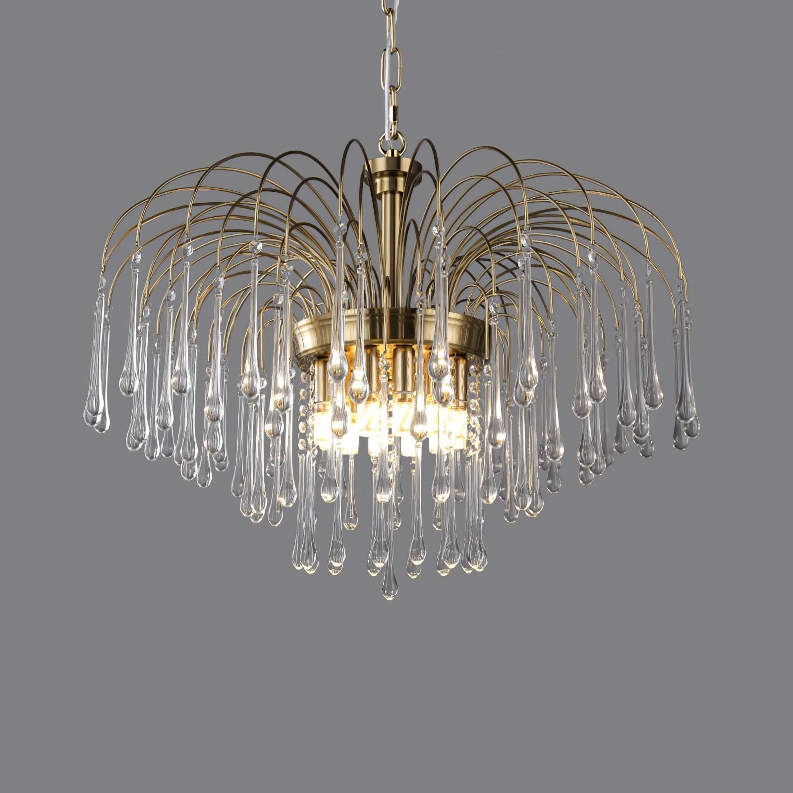 Lustra Kronleuchter Goldene Arme und Kristalle-Letslighting