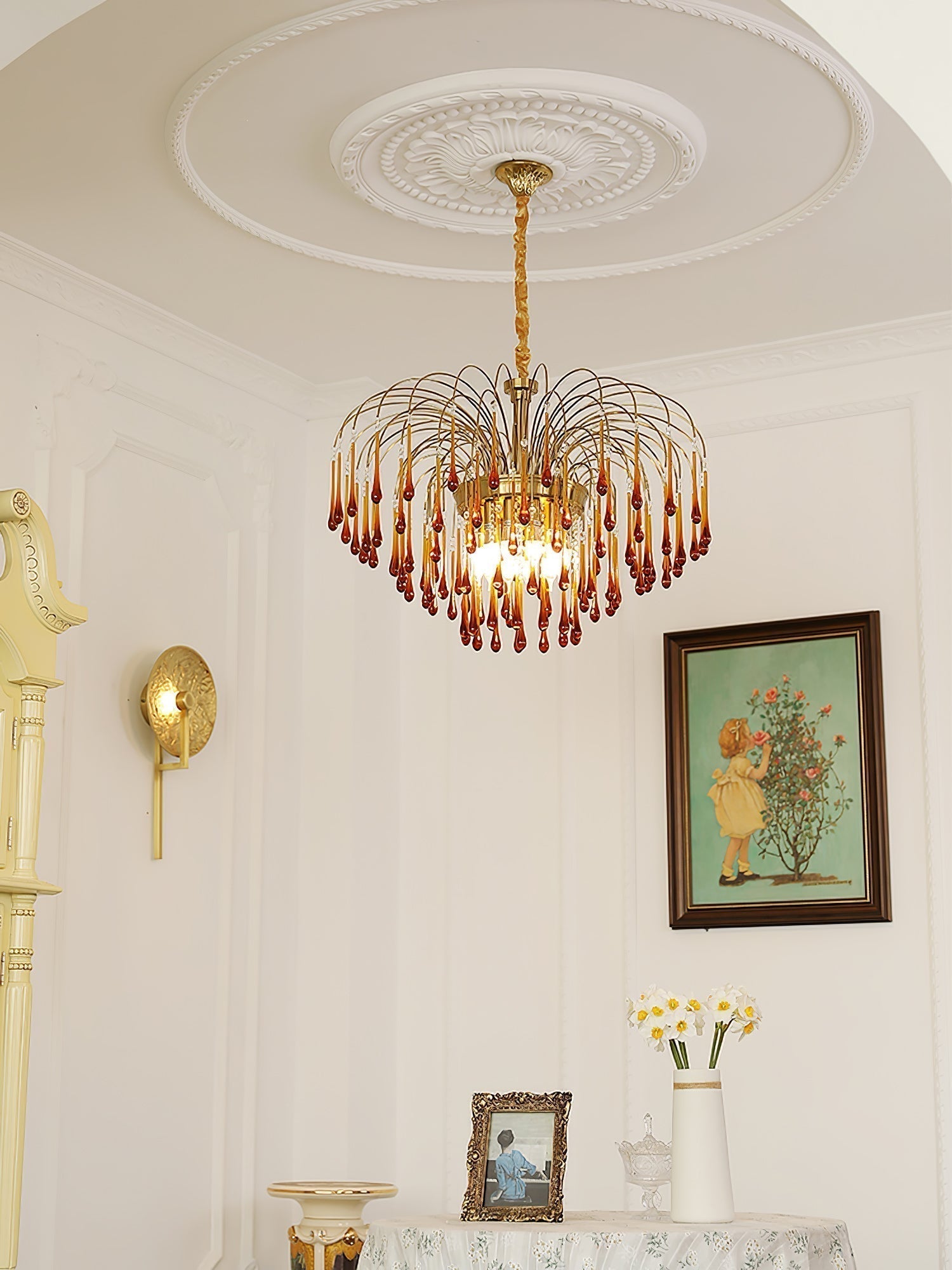 Lustra Kronleuchter Goldene Arme und Kristalle-Letslighting