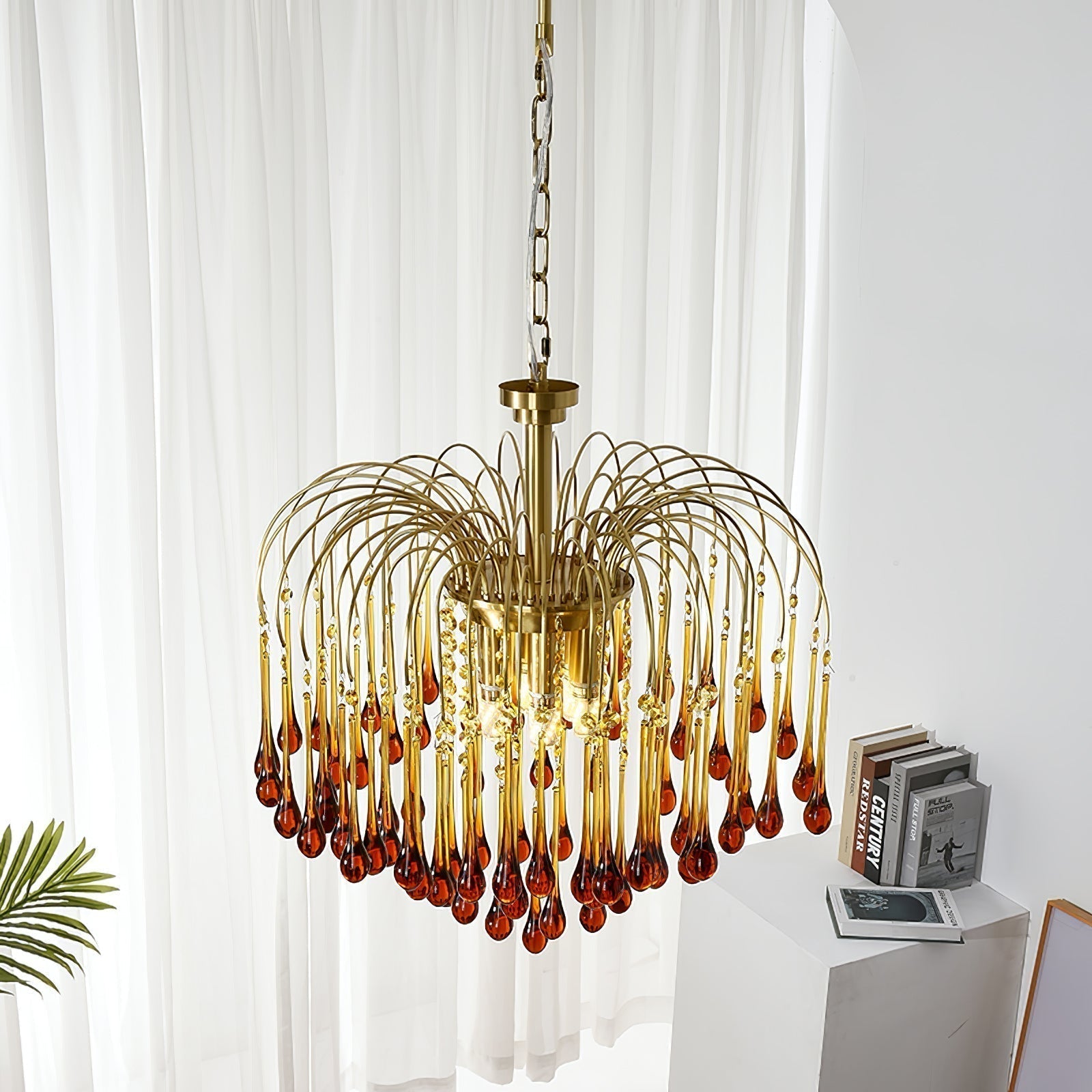 Lustra Kronleuchter Goldene Arme und Kristalle-Letslighting