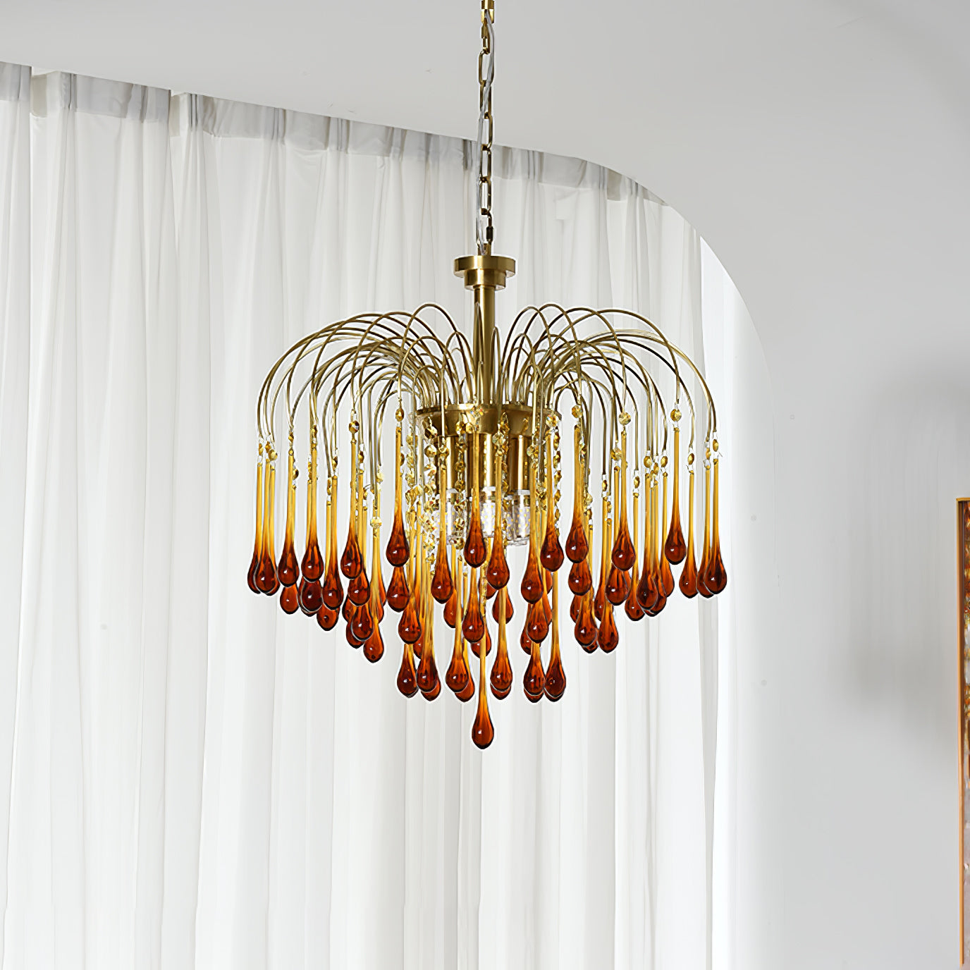 Lustra Kronleuchter Goldene Arme und Kristalle-Letslighting