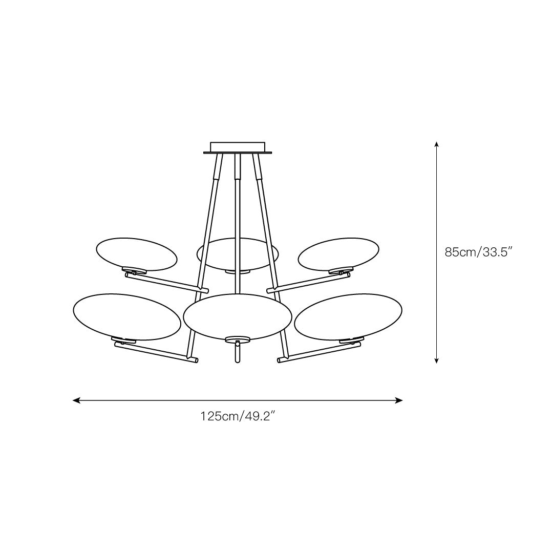 Umirarae Messing Glas Deckenlampe-Letslighting