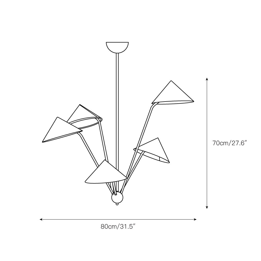 Avlorisra Vintage Industrieller Messing Stoff-Kronleuchter-Letslighting