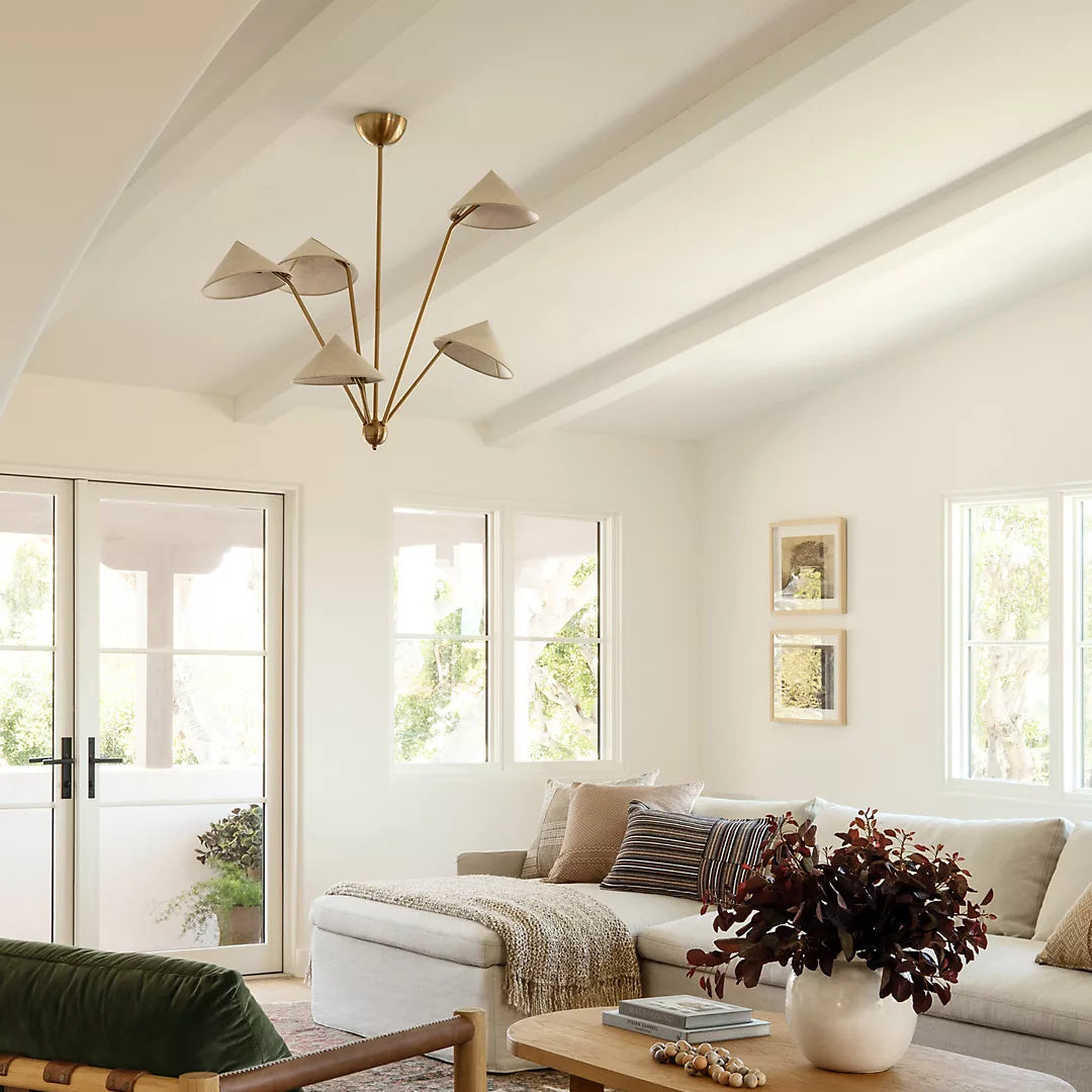 Avlorisra Vintage Industrieller Messing Stoff-Kronleuchter-Letslighting