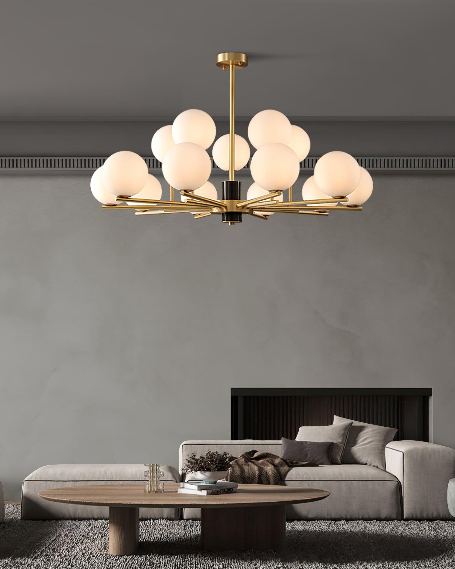 Covynel Mid-Century Messing Kronleuchter-Letslighting