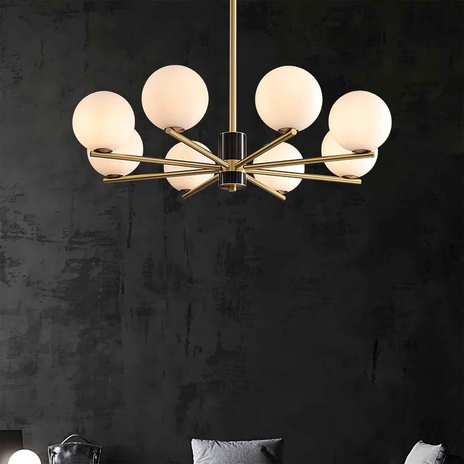 Covynel Mid-Century Messing Kronleuchter-Letslighting