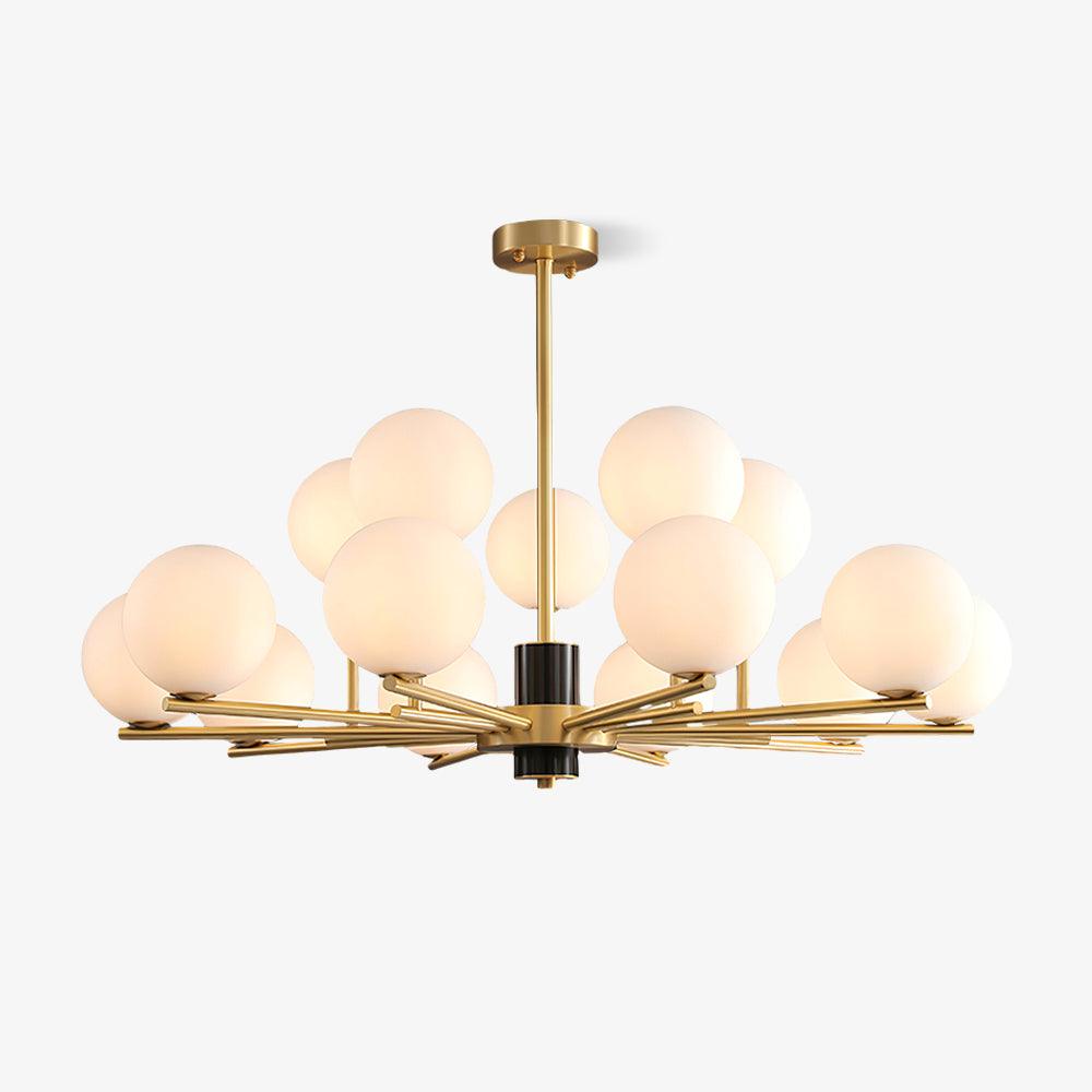 Covynel Mid-Century Messing Kronleuchter-Letslighting