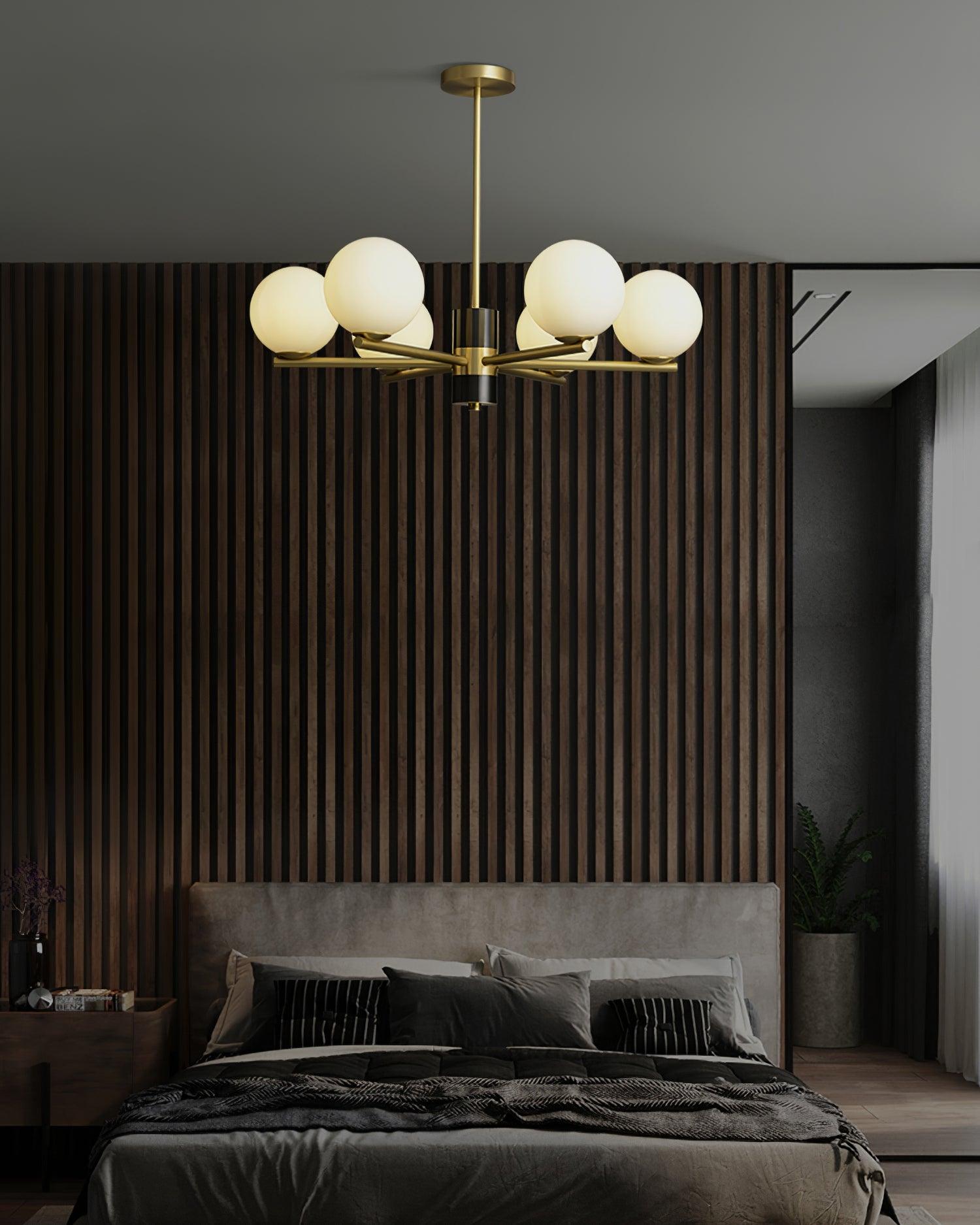 Covynel Mid-Century Messing Kronleuchter-Letslighting
