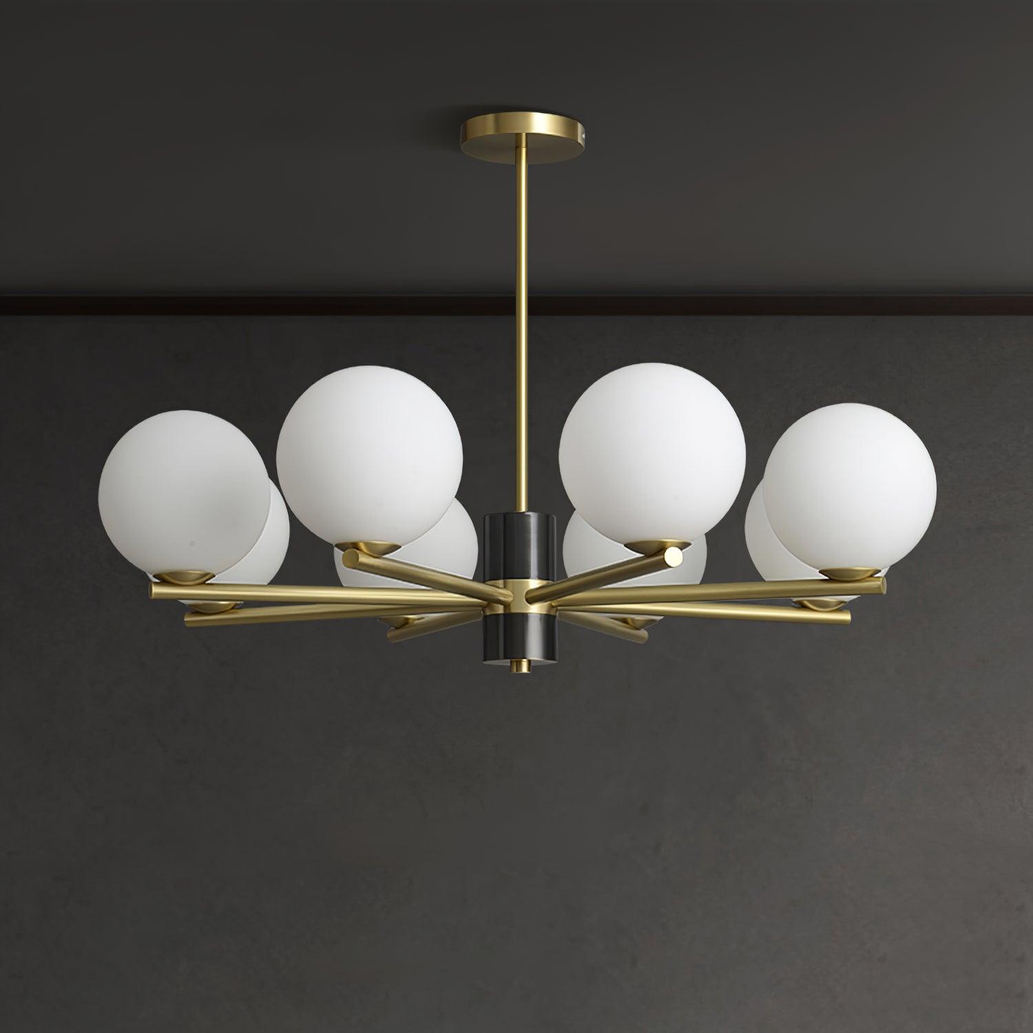 Covynel Mid-Century Messing Kronleuchter-Letslighting