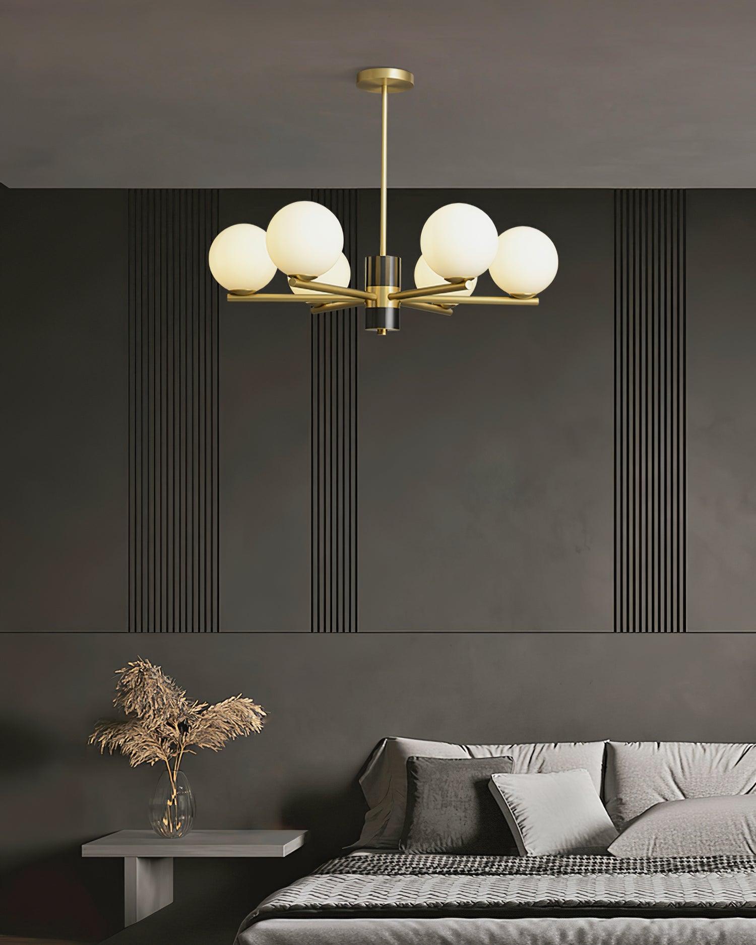 Covynel Mid-Century Messing Kronleuchter-Letslighting