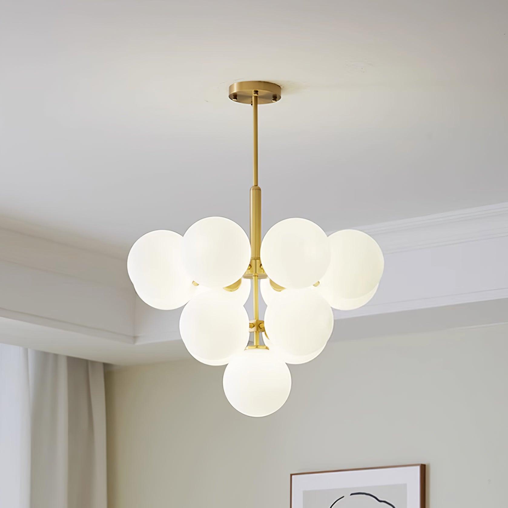 Sage Moderner Minimalistischer Kronleuchter aus Glas und Messing-Letslighting