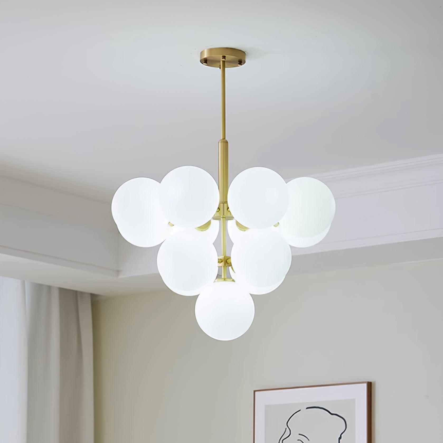 Sage Moderner Minimalistischer Kronleuchter aus Glas und Messing-Letslighting