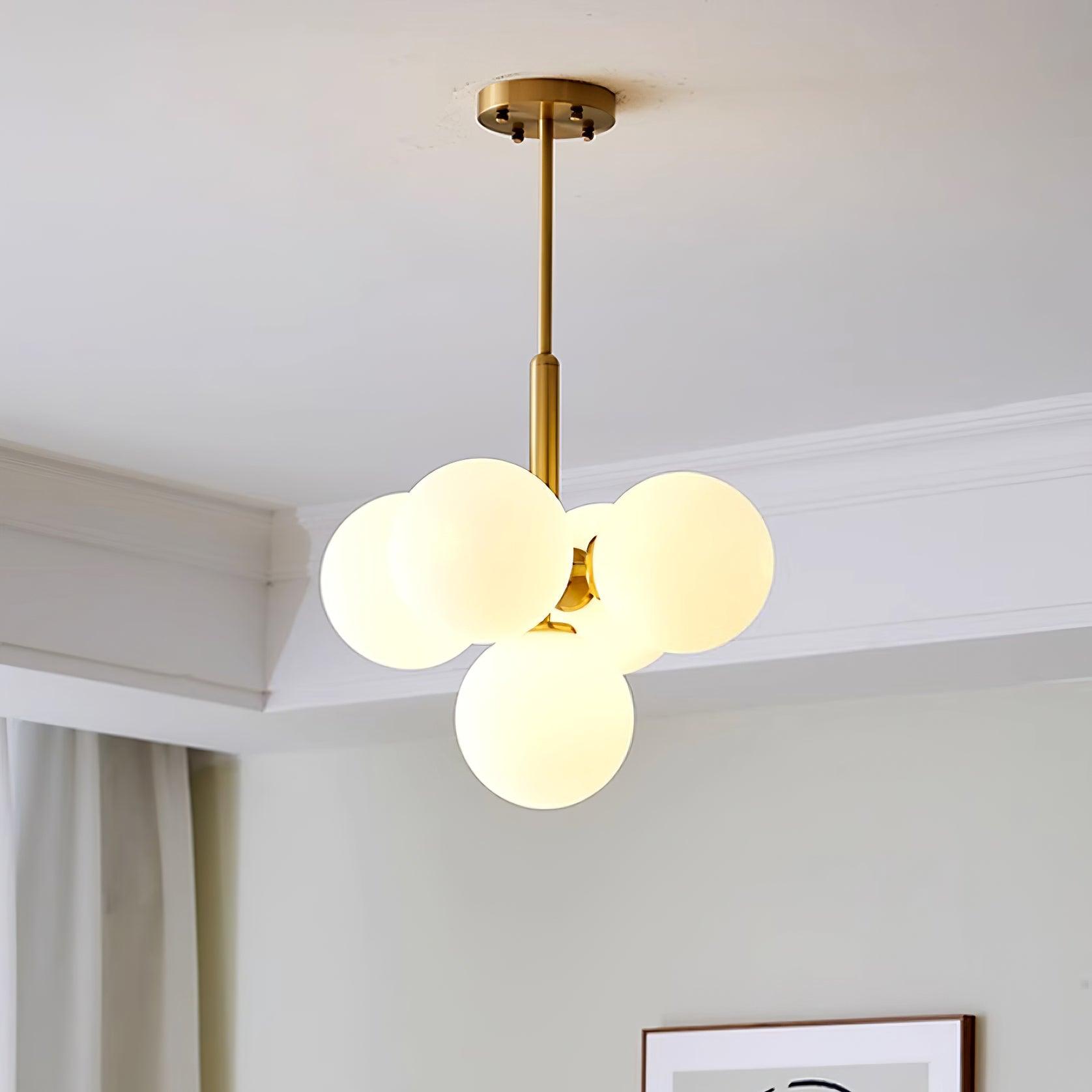 Sage Moderner Minimalistischer Kronleuchter aus Glas und Messing-Letslighting