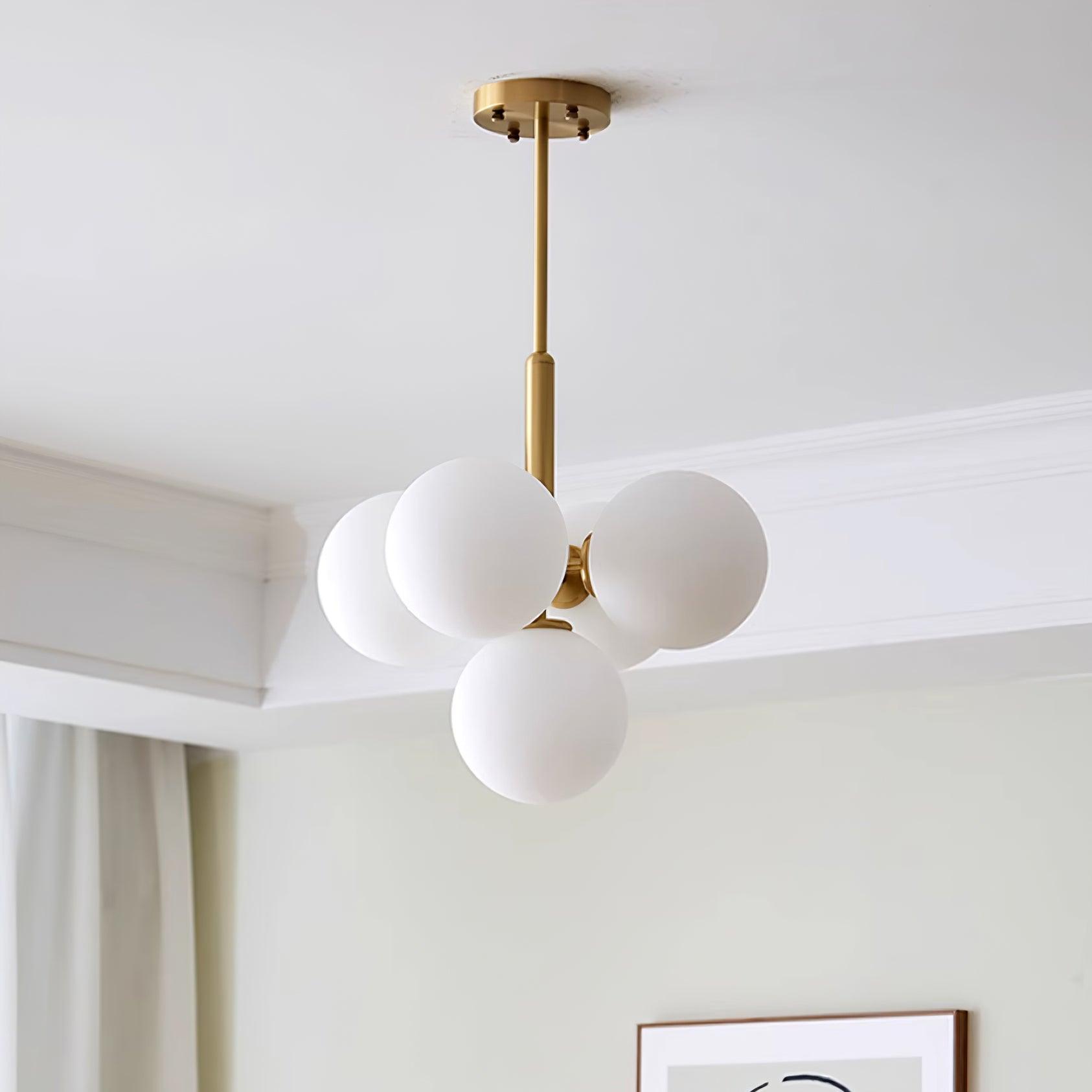 Sage Moderner Minimalistischer Kronleuchter aus Glas und Messing-Letslighting